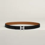 H Infini belt buckle & Reversible leather strap 24 mm